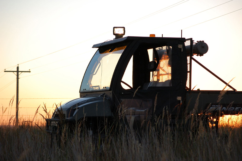 golight on a military vehicle